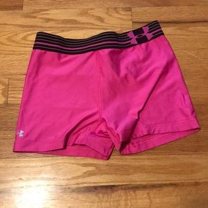 Hot pink under armour spandex